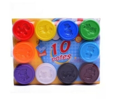 Masas x 10 potes con tapa molde