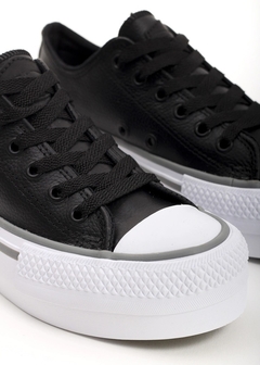 Zapatilla US Amerika PLATAFORMA CLASSIC CUERO NEGRO - tienda online