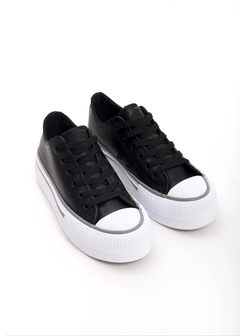 Zapatilla US Amerika PLATAFORMA CLASSIC CUERO NEGRO - comprar online