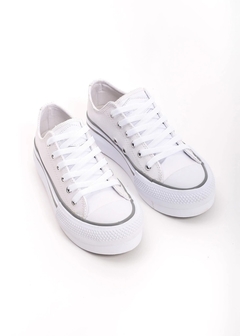 Zapatilla US Amerika PLATAFORMA CLASSIC CUERO BLANCO en internet