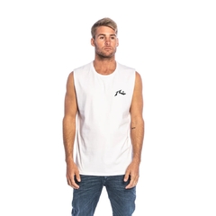 Remera sin manga Rusty Competition blanca - comprar online