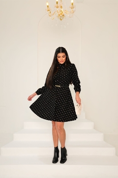 Vestido Veludo poá - comprar online