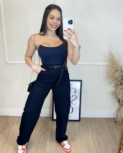 Calça Cargo Wide Leg Preto