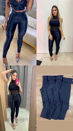 Calça Cirre com Cinto na internet