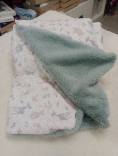 Manta matelasse con corderito - comprar online