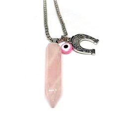 Collar piedra semipreciosa rosa