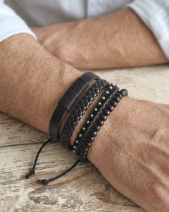 Pulseras Ecocuero Kit x 4