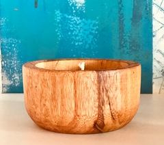Vela de Soja cuenco madera cruda - comprar online