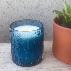 Vela de Soja Vaso Labrado azul - comprar online