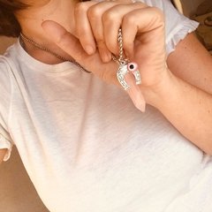 Collar piedra semipreciosa rosa - comprar online