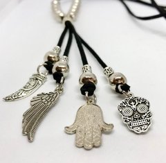 Collar corbatero en gamuza - Jumana Accesorios