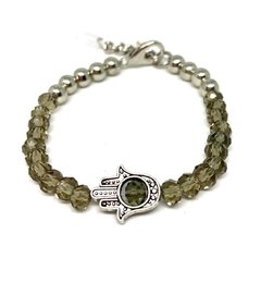 Pulsera cristal facetado mano de Fátima