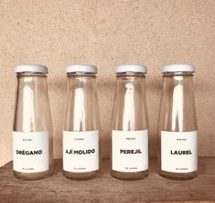 Especieros de vidrio Set x 6 a elección