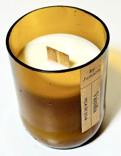 Vela de Soja Vaso reciclado color ambar