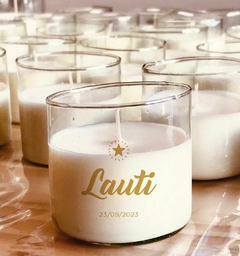 Souvenir velas de soja aromaticas de 100gr. consultar por cantidad y diseño - tienda online