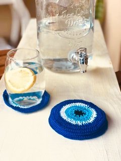 Set de 6 Posavasos tejidos al crochet