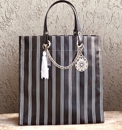 Bolsa Matera bolsa mandado con deco blanco y negro