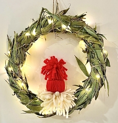 Corona decortaiva navidad con luces led