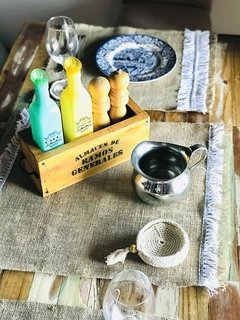 Individuales de arpillera SET x 4 - tienda online