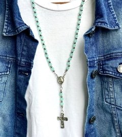 Rosario color aqua