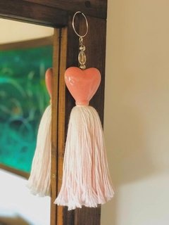 Borla deco corazón cerámica - comprar online
