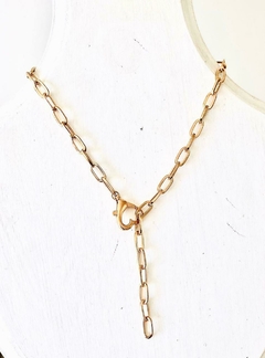 Collar regulable dorado mosquetón corazon - comprar online