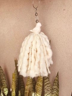 Borla pajarito ceramica