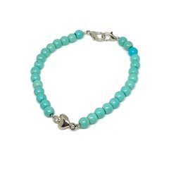 Pulsera Aqua corazon con mosqueton