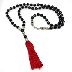 Collar Perlas negras Buda