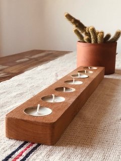 Fusta de madera paraiso con 7 velas aromaticas - comprar online