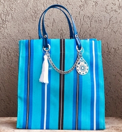 Bolsa Matera bolsa mandado con deco azul