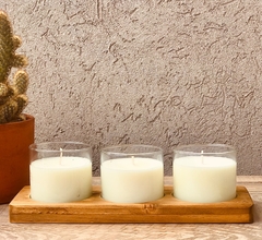 Fusta con velas de soja