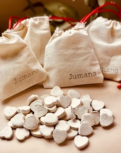 Corazones de cerámica aromáticos - bolsita 30gr..