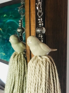Borla pajaro mas lana vison - comprar online