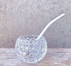 Mate de vidrio con bombilla