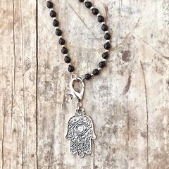 collar negro mano de fatima - comprar online