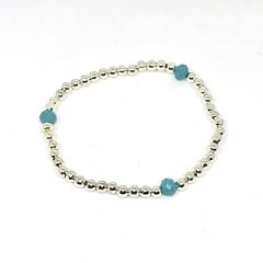 Pulsera plateada con cristales facetados - comprar online