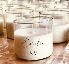 Souvenir velas de soja aromaticas de 100gr. consultar por cantidad y diseño - comprar online