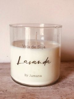 Vela de Soja “Adela” envase vidrio reciclado 500 gr. - Jumana Accesorios