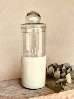 Frasco vidrio alto con tapa vela de Soja en internet