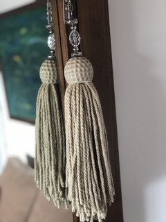 Borla deco calota cerámica más lana - tienda online