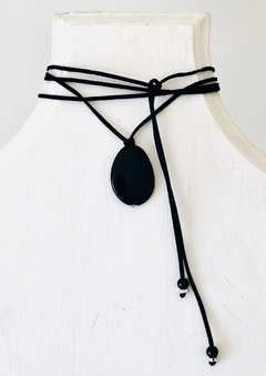 Choker gamuza piedra negra - comprar online