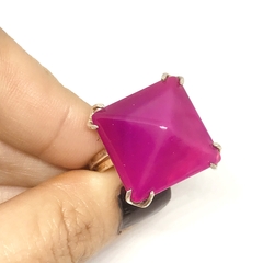 Anillo piedra fucsia regulable - comprar online