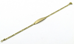 Pulsera Identidad Bebe De Oro 18 Ktes Grabado Sin Cargo - comprar online