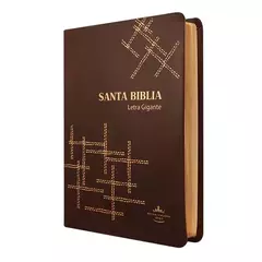 Imagen de Biblia Reina Valera 1960 Letra Gigante 17x23cm Tapa PU Concordancia Cafe