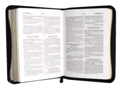 Imagen de BIBLIA REINA VALERA 1960 055cLGZPJRa L 10p 13x19 CONCORDANCIA CIERRE PJR IMITACION PIEL NEGRA QR