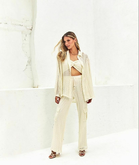 Calça Crochê.Cód.55600