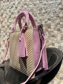 Bolsa Lolla Rosa com Palha - Kaktos Store