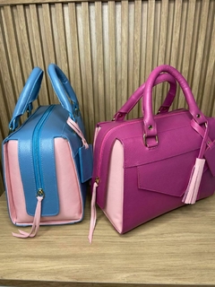 Bolsa Karen Azul com Rosa - Kaktos Store