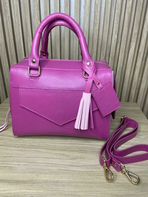 Bolsa Karen Fúcsia com Rosa